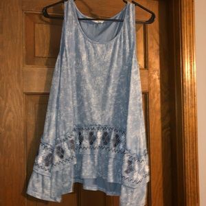 ruffled aztec tank